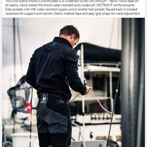 NEW SAIL RACING Gore-Tex ORCA HYBRID 50 KTS Race Edition Black Shorts Size M